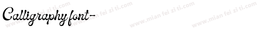 Calligraphy font字体转换